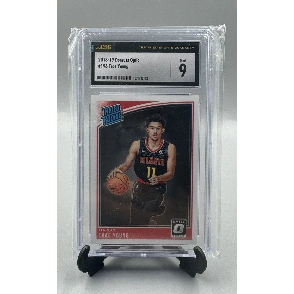 2018-19 Panini Donruss Optic - Rated Rookie #198 Trae Young RC‎ Rookie CSG 9